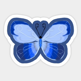 Sky-Blue Butterfly Sticker